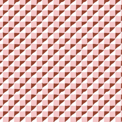 1 yard - Geometric - Brown/Pink - House Mouse - Cloud9