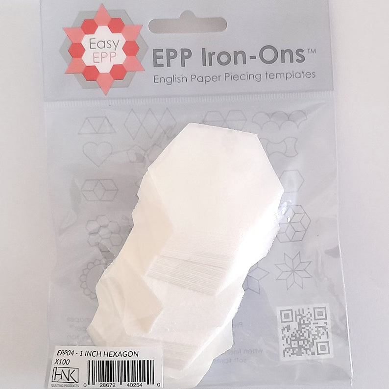 1" Iron on Hexagons - Easy EPP EPP Iron-Ons - 100 pack