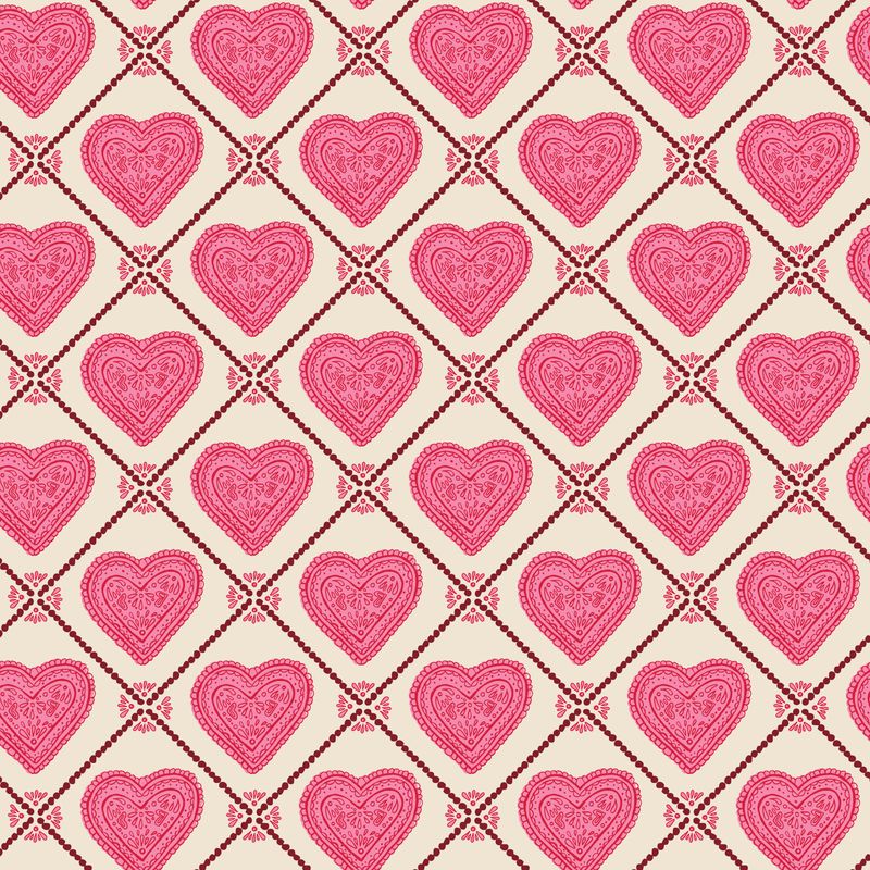 Folk Hearts - Pink - Folk Love - Cloud9