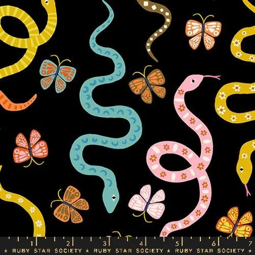 Ooh Lucky Lucky - Snakes and Butterflies - Black - Ruby Star Society