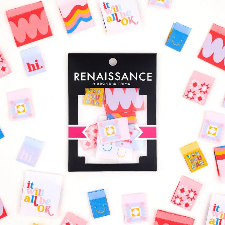 Playful - Woven Label Pack of 8