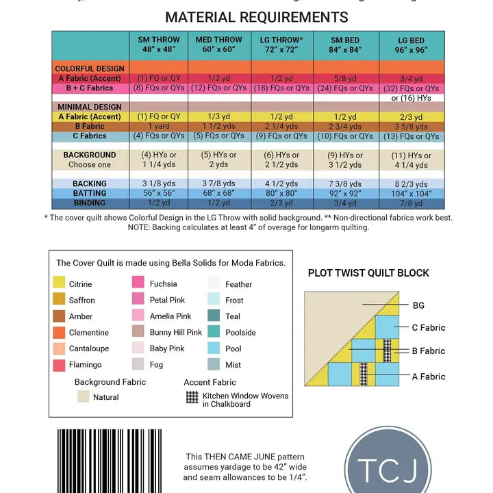 Plot Twist Quilt Pattern - Printed
