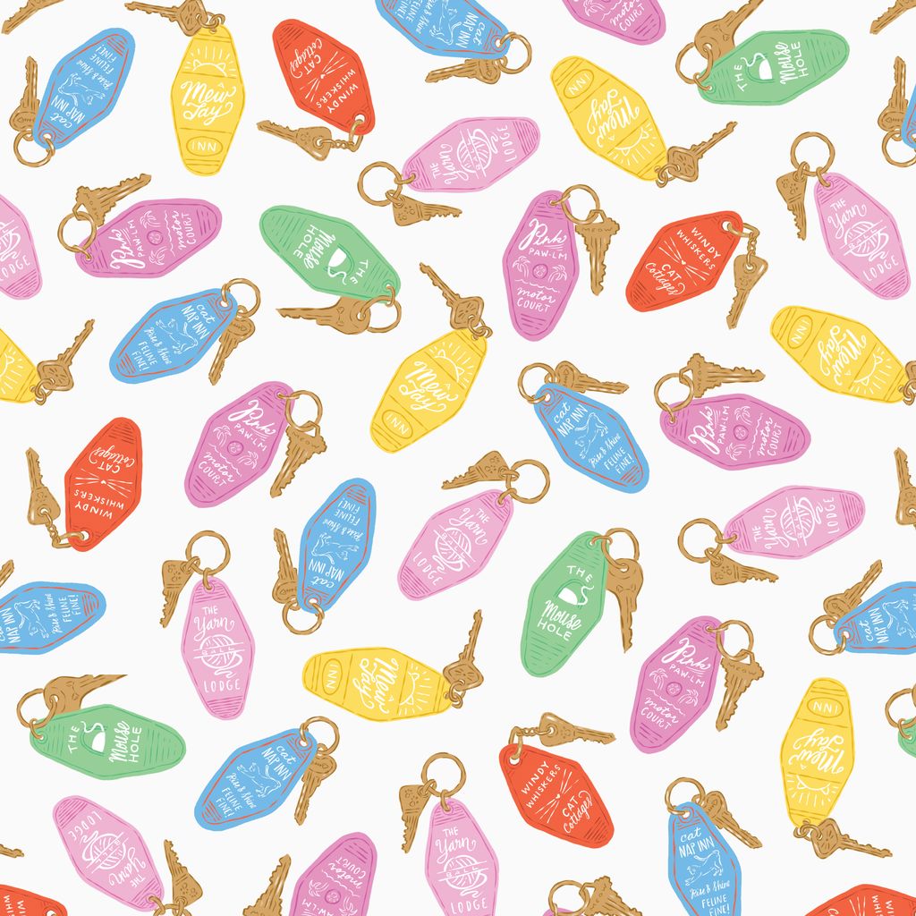 PREORDER - Charm Pack 5x5s - Poolside Purrfection - Cloud9