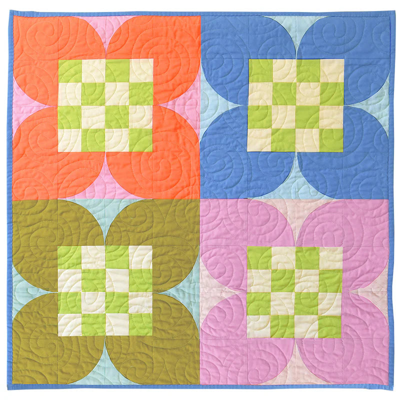 Checkered Flower Quilt Kit - Ruby + Bee Solids
