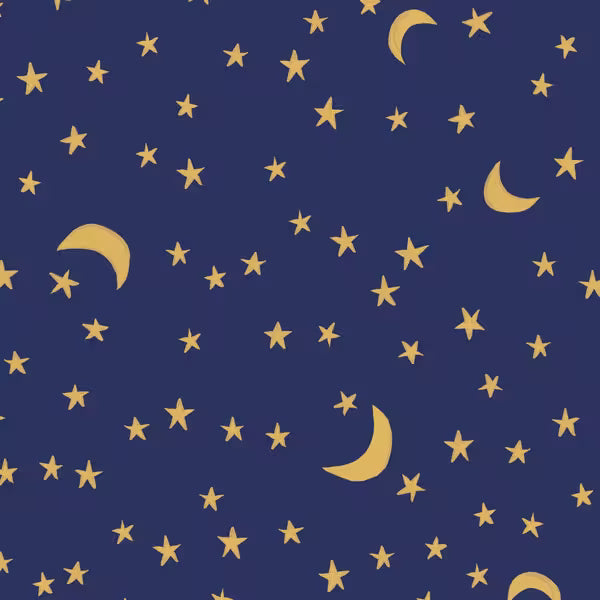 5 yards - end of bolt deal - Moonlit Night - Navy - House Mouse - Cloud9