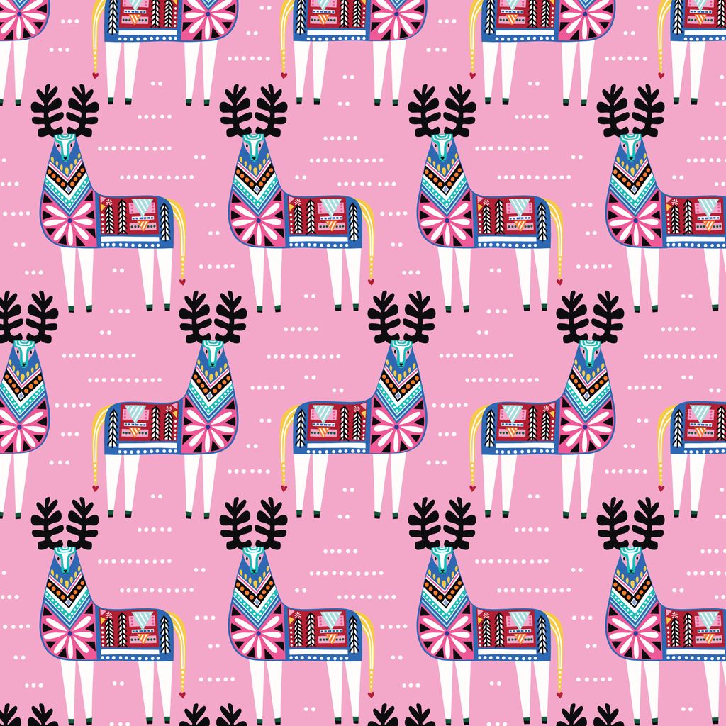 Reindeer - Pink - Reindeer Romance - Cloud9 Fabrics