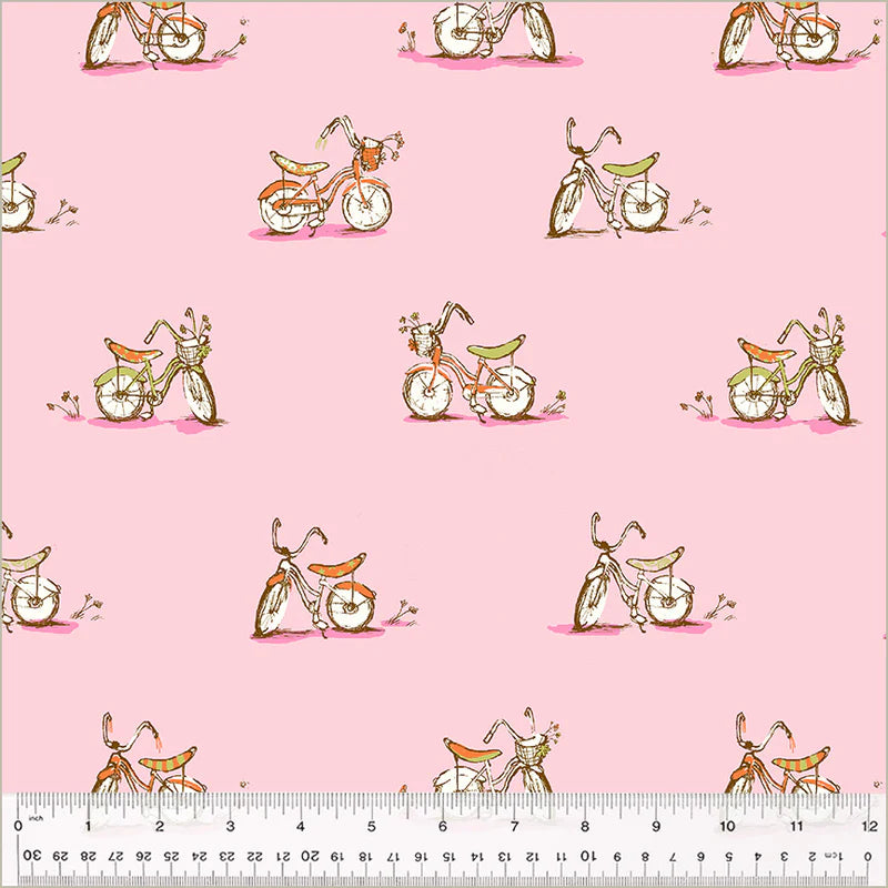 Dream Bike - Pink - Heather Ross - Studio Edit