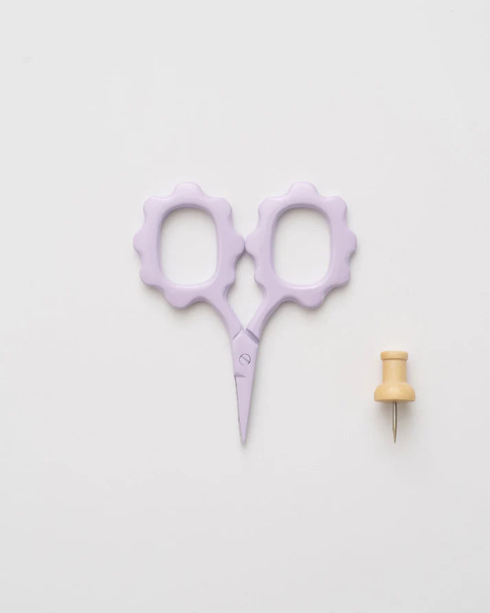 Scallop Handle Embroidery Scissors - Lavender - Matchy Matchy Sewing Club