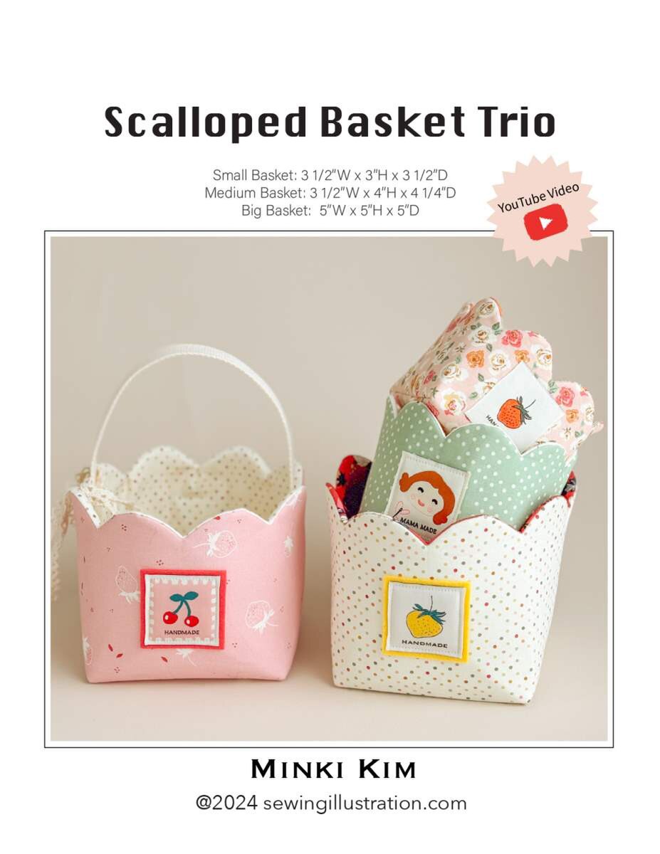 Scalloped Basket Trio Pattern by Minki Kim - Paper Printed Pattern