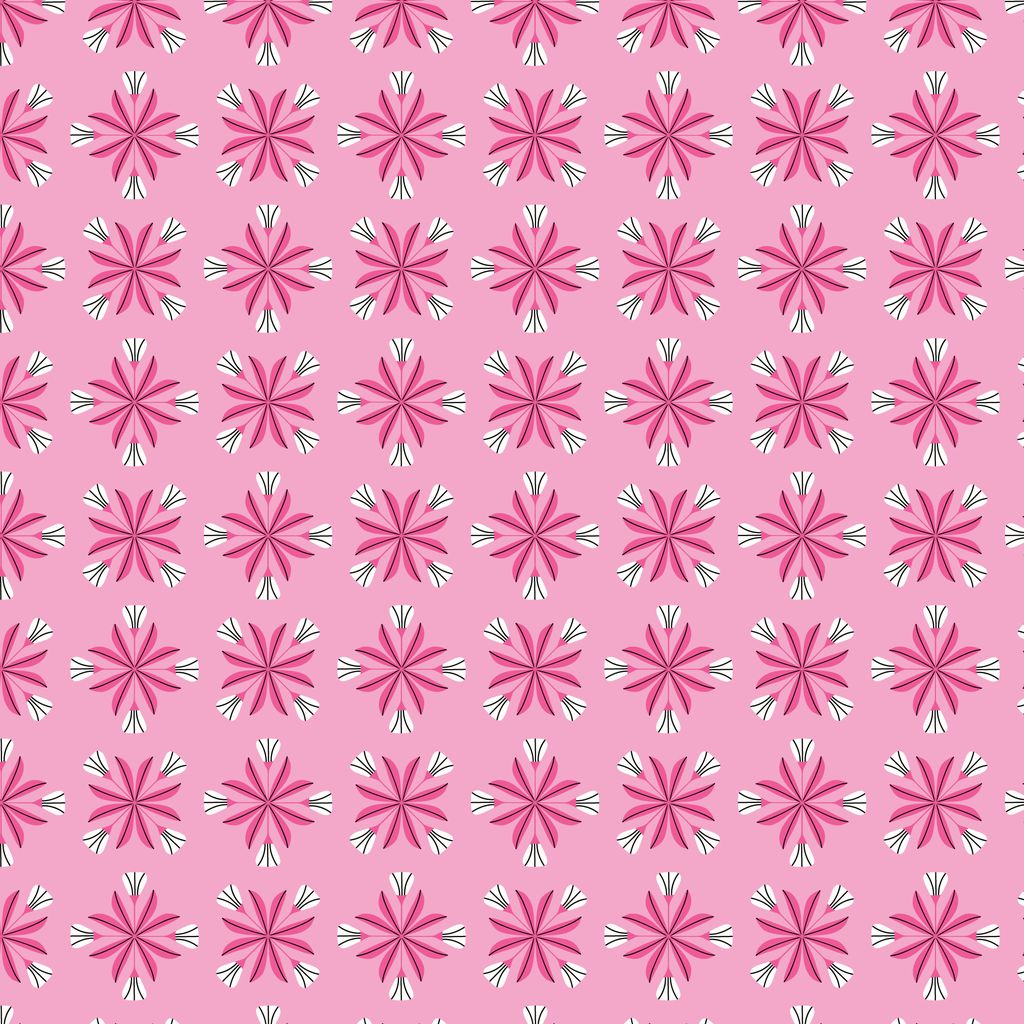 Snowflake Blossoms - Pink - Reindeer Romance - Cloud9 Fabrics