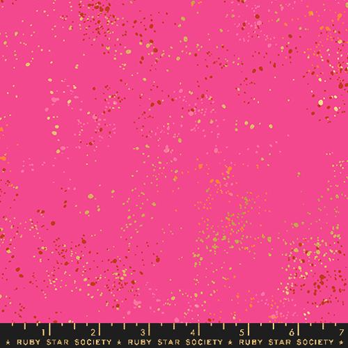 1 YARD - Speckled - Playful Pink - Metallic - Ruby Star Society
