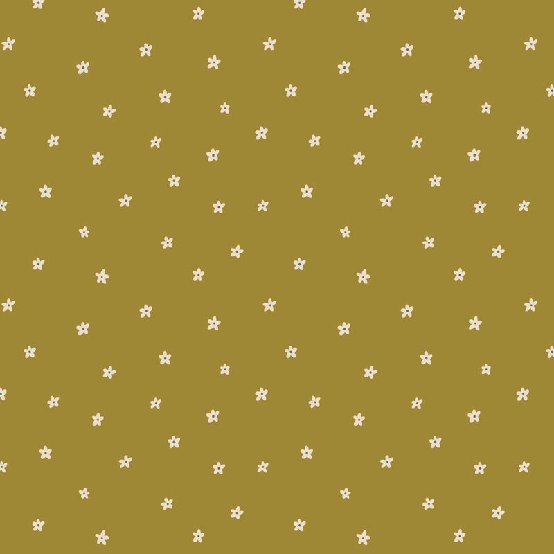Ditsy Flowers - Olive - It Was the 70s - Cloud9