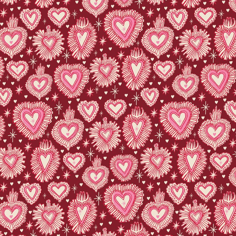 Sacred Hearts - Dark Red - Folk Love - Cloud9
